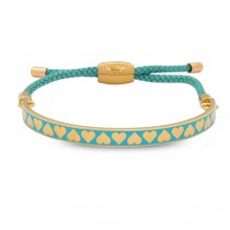 BRATARA HALCYON DAYS HEART TURQ & GOLD