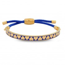 BRATARA HALCYON DAYS HEART COBALT & GOLD