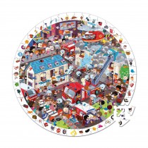 Janod ROUND PUZZLE FIREMEN HEROES